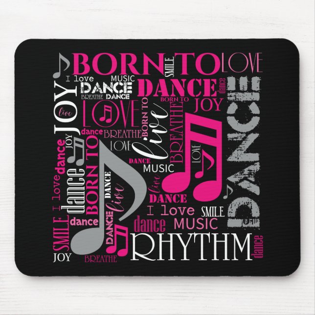Mousepad Nascer to Dance Pink ID277 (Frente)