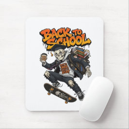 Mousepad Nascido para Andar de Skate Forçado a Estudar Esqu