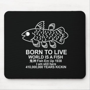Mousepad Nascido Para Viver O Mundo É Um Peixe Peixe Celaca