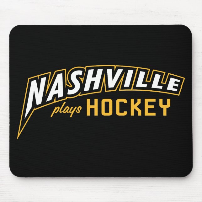 Mousepad Nashville Joga Mouse Negro De Hóquei (Frente)