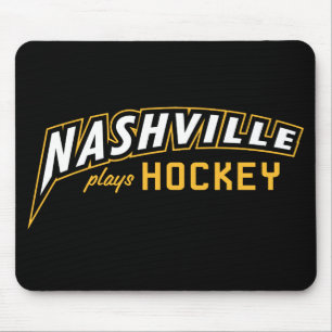 Mousepad Nashville Plays Hockey Tapete de Rato Preto