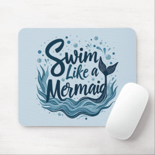 Mousepad Natação como uma arte de citar oceano marinho
