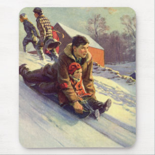 Mousepad natais vintages, Padre e Filha