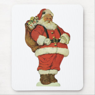Mousepad Natais vintages, Papai Noel Vitoriano com Brinqued