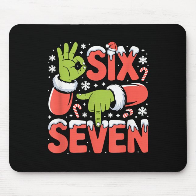 Mousepad Natal 67 Piada Meme Xmas Seis Sete Mão de Papai No (Frente)
