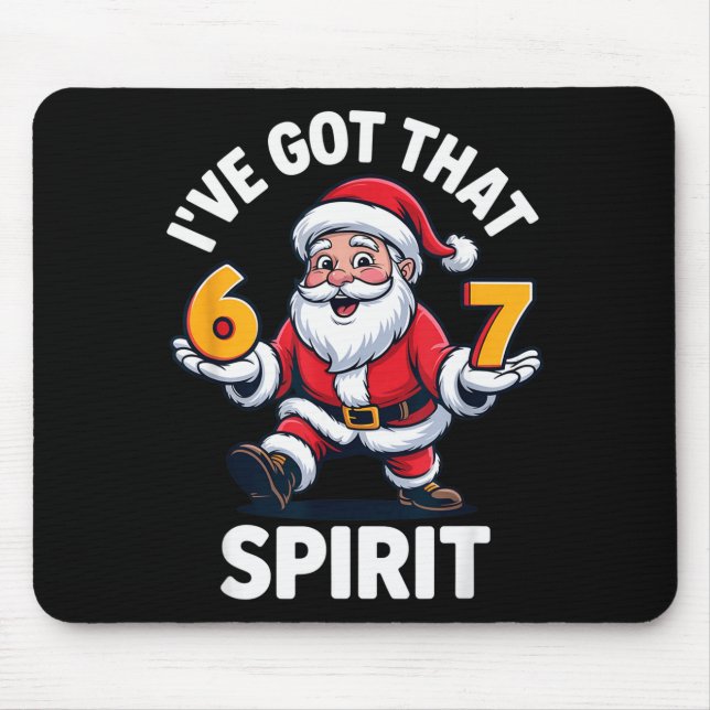 Mousepad Natal 67 Xmas Engraçado Seis Sete Suéter Feio 6-7 (Frente)