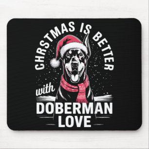 Mousepad Natal adorável é melhor com Doberman Nscher