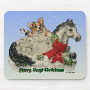 Mousepad Natal alegre do Corgi!