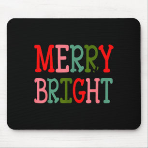 Mousepad Natal Alegre e Brilhante Mulheres Meninas Crianças