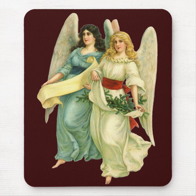 Mousepad Natal Antigo, Anjos Vitorianos Angelicais (Frente)