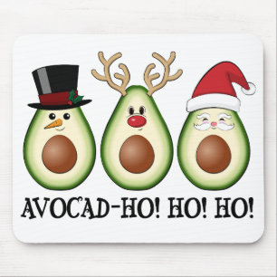 Mousepad Natal Avocado Frosty, Rudolph e Papais noeis