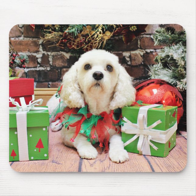 Mousepad Natal - Bichon Frise X - Maya (Frente)