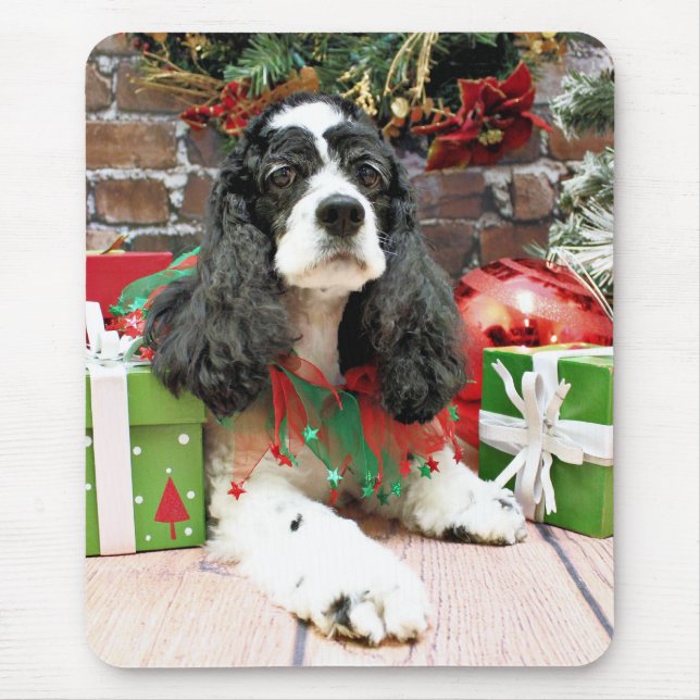 Mousepad Natal - cocker spaniel - Laci (Frente)