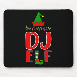 Mousepad Natal da Iluminação Familiar da Família Dj Elf Mat