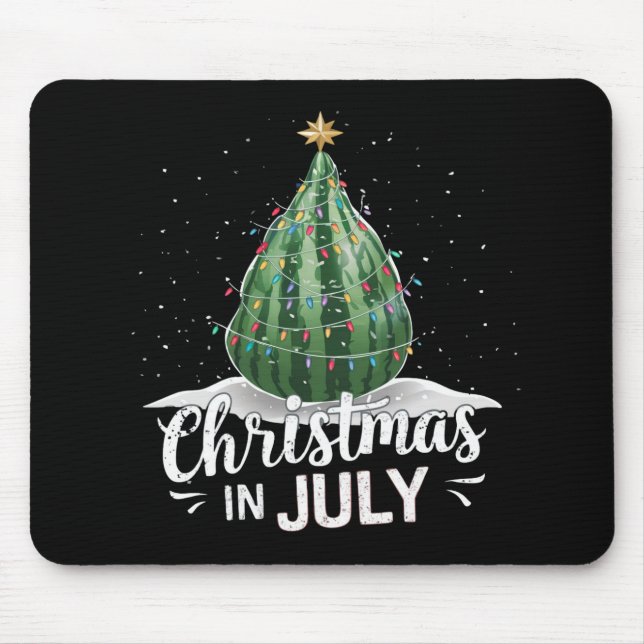 Mousepad Natal Da Melancia Na Árvore Natal Em Julho De Verã (Frente)