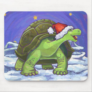 Mousepad Natal da tartaruga da noite estrelado