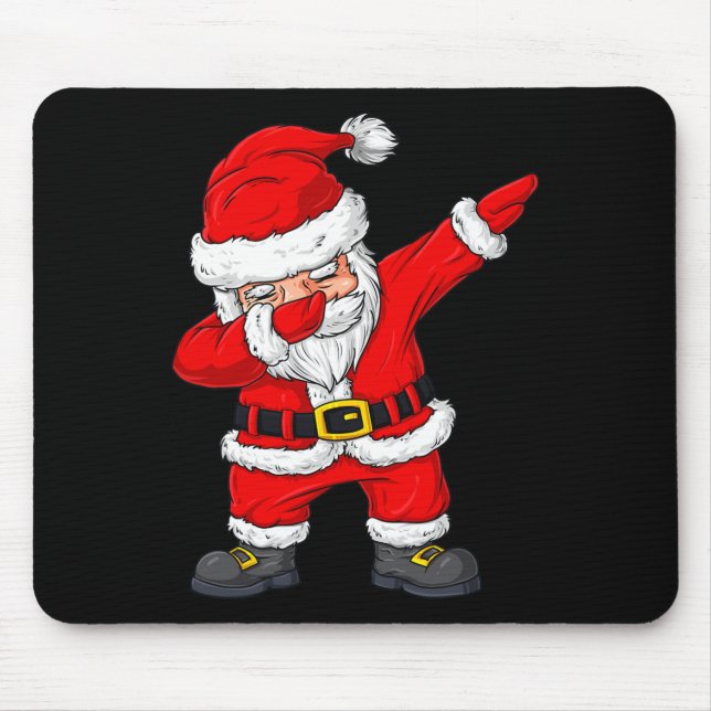 Mousepad Natal Dabbing Papai Noel Meninas Meninas Crianças  (Frente)
