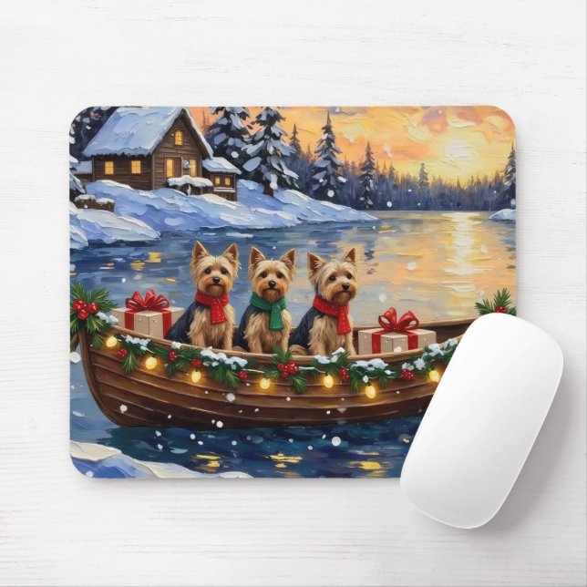 Mousepad Natal de barco de Yorkipoo (Com mouse)