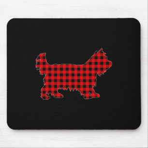 Mousepad Natal de Yorkshire Terrier Xadrez de Búfalo Combin