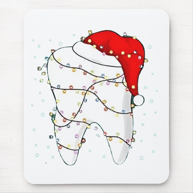 Mousepad Natal Dental Dunny Dentista Férias  (Frente)