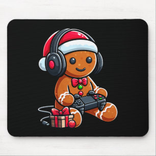 Mousepad Natal Divertido Gamer Gingerbread Natal Gaming Hom