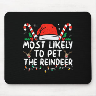 Mousepad Natal Divertido Mais Propenso a Acariciar o Renas