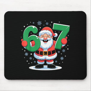 Mousepad Natal Divertido Meme Retro 67 Papai Noel Seis Sete
