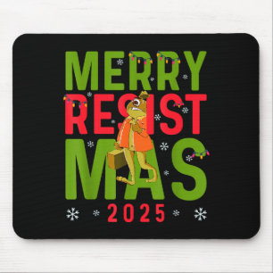 Mousepad Natal Divertido Merry Resistmas 2025 Portland Frog