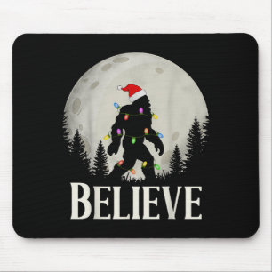 Mousepad Natal Divertido Pé Grande Chapéu de Papai Noel Lua