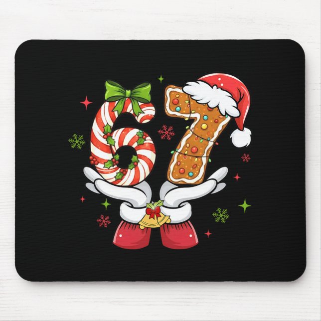 Mousepad Natal Divertido Seis Sete 6 7 Meme Geração Alpha G (Frente)