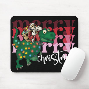 Mousepad Natal do carregando de Dinossaur Papai Noel