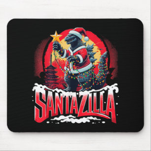 Mousepad Natal do Kaiju Santazilla Monstro Japonês Dinossa