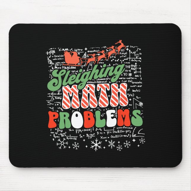 Mousepad Natal do professor de matemática com problemas de  (Frente)