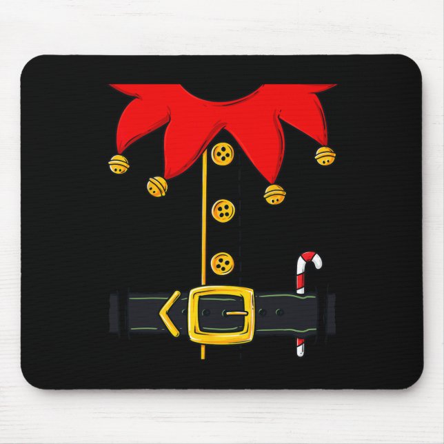 Mousepad Natal Elf Feriado Figurino Diversão Xmas (Frente)