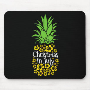 Mousepad Natal Em Julho Férias De Verão Engraçado Abacaxi
