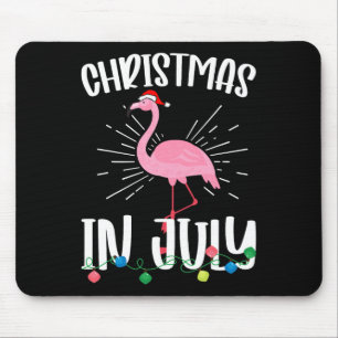 Mousepad Natal Em Julho Flamingo Papai Noel Havaiano Verão