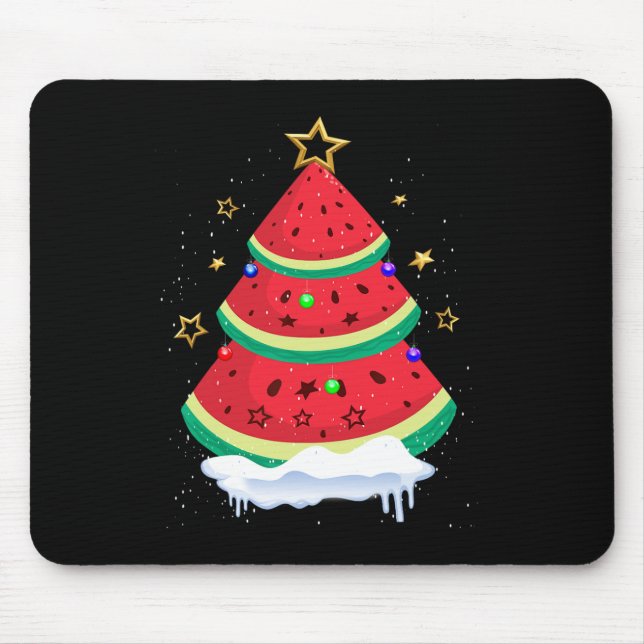Mousepad Natal Em Julho Melancia Árvore De Natal De Verão (Frente)