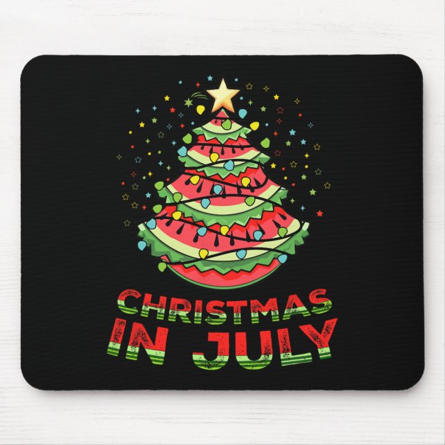 Mousepad Natal Em Julho Melancia Xmas Tree Summer1 (Frente)