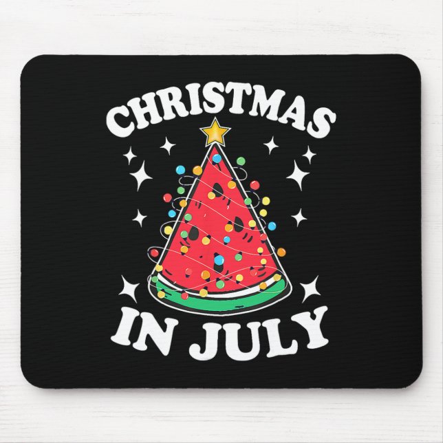 Mousepad Natal Em Julho Melancia Xmas Tree Summer Men (Frente)