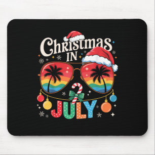 Mousepad Natal Em Julho, Óculos De Sol Praia Papai Noel W