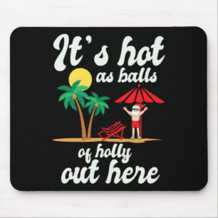 Mousepad Natal Em Julho Papai Noel Na Praia Com Palmeira