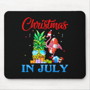Mousepad Natal Em Julho Pineapple Árvore De Natal Flamingo 