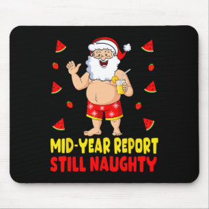 Mousepad Natal engraçado em julho Santa férias de verão hom