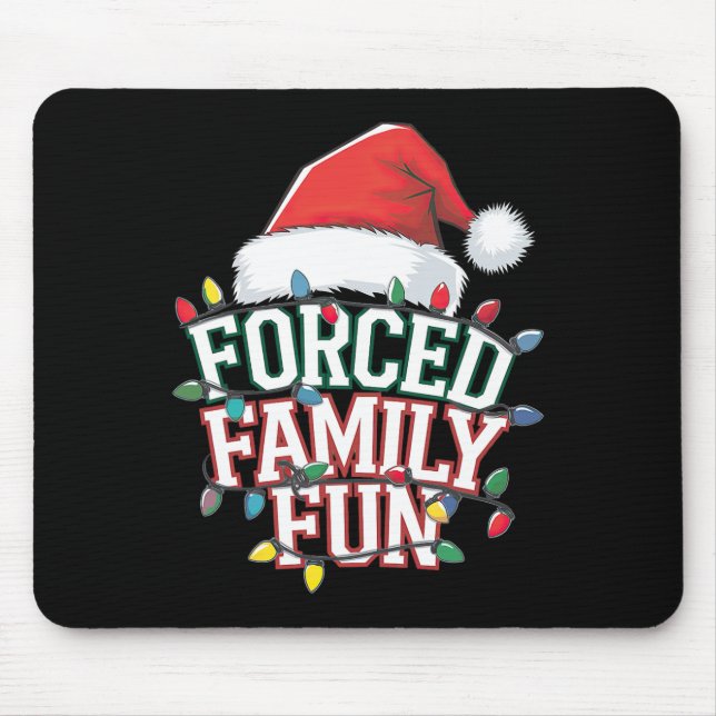 Mousepad Natal Forçado para a Família - Adultos Negros Uni  (Frente)