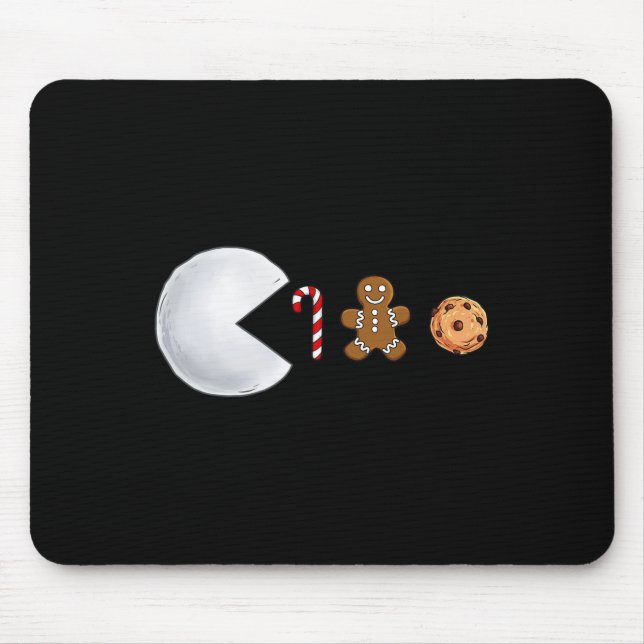 Mousepad Natal Gente De Neve Come Doces Canas De Gingerpão (Frente)