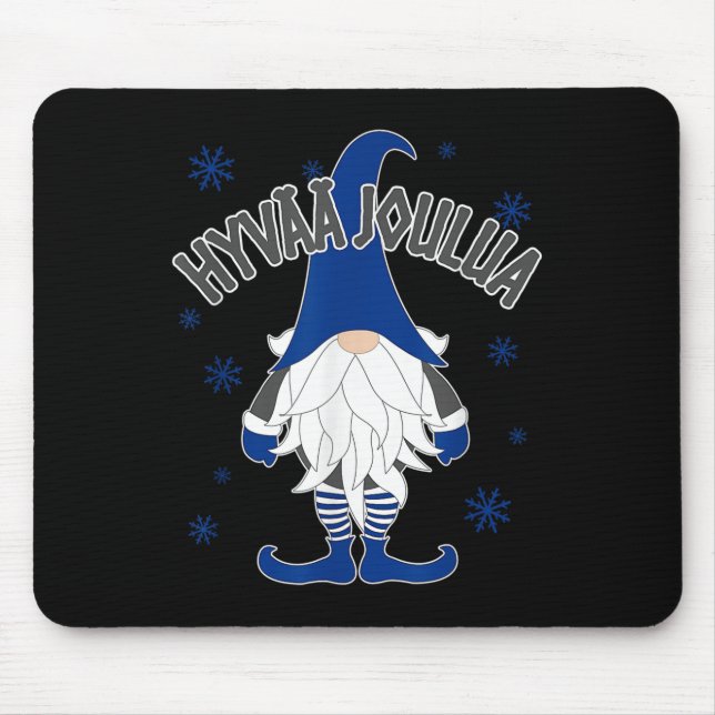 Mousepad Natal Gnomo Tomate Finlandês Escandinavo Finlândia (Frente)