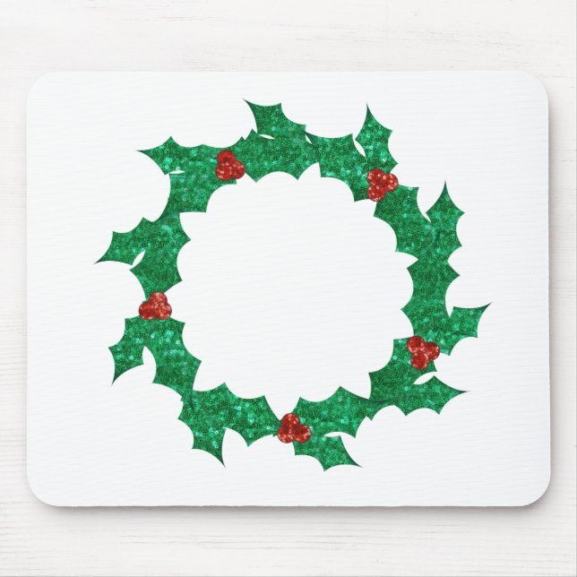 Mousepad natal holly wreath (Frente)