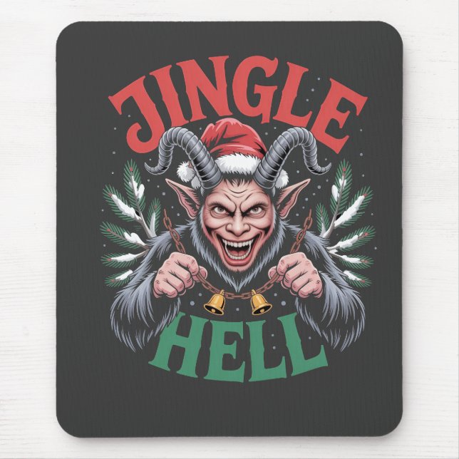 Mousepad Natal Inferno Krampus Natal do Mal Xmas  (Frente)