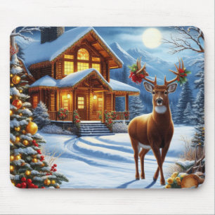 Mousepad Natal/Inverno Deer Lodge
