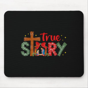 Mousepad Natal Jesus Cruz Religioso Cristão Xmas Verdadeiro